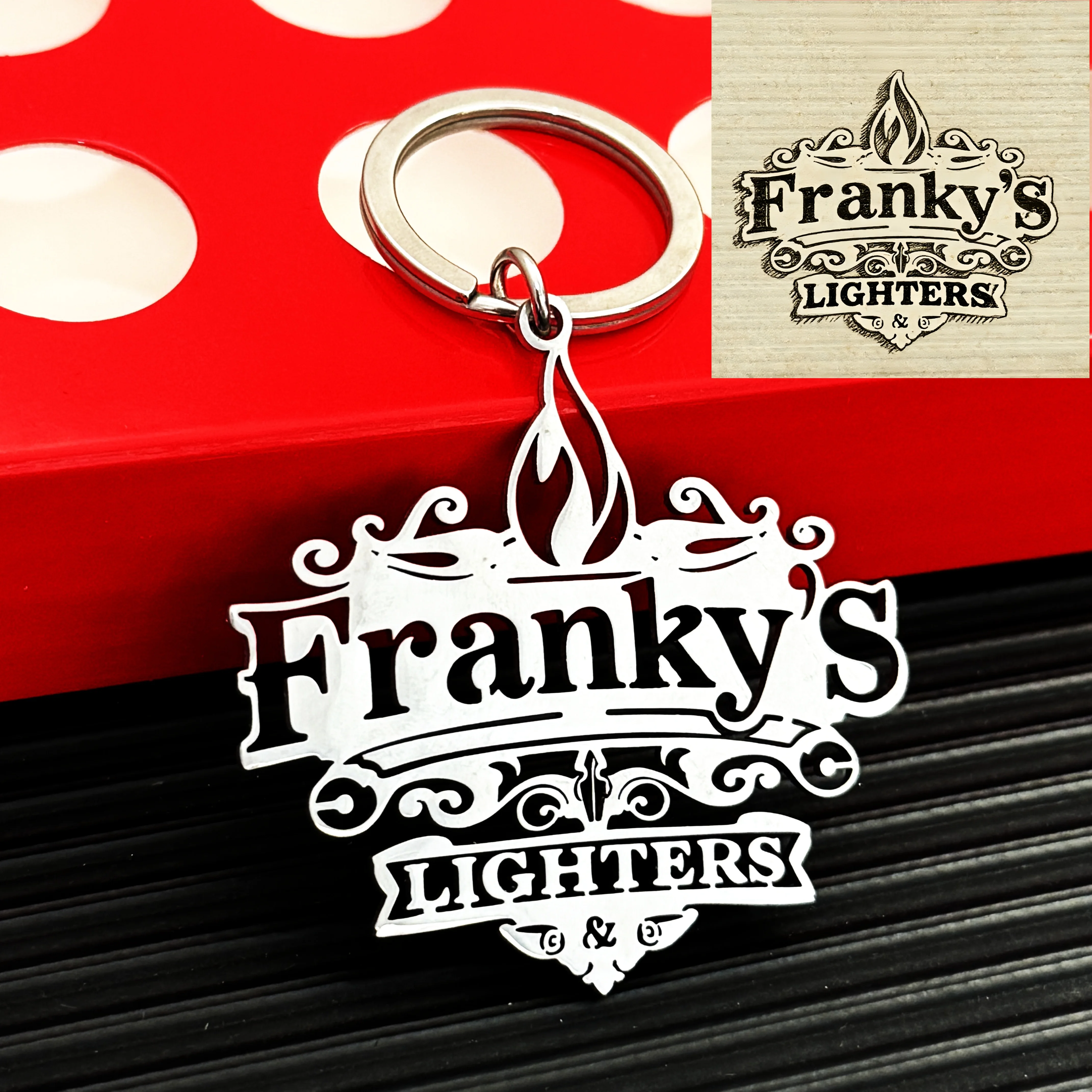 

Customized Logo Keychain Stainless Steel Cuttings Picture Keychains Man Women Personalized Company Club Commemorative Gifts