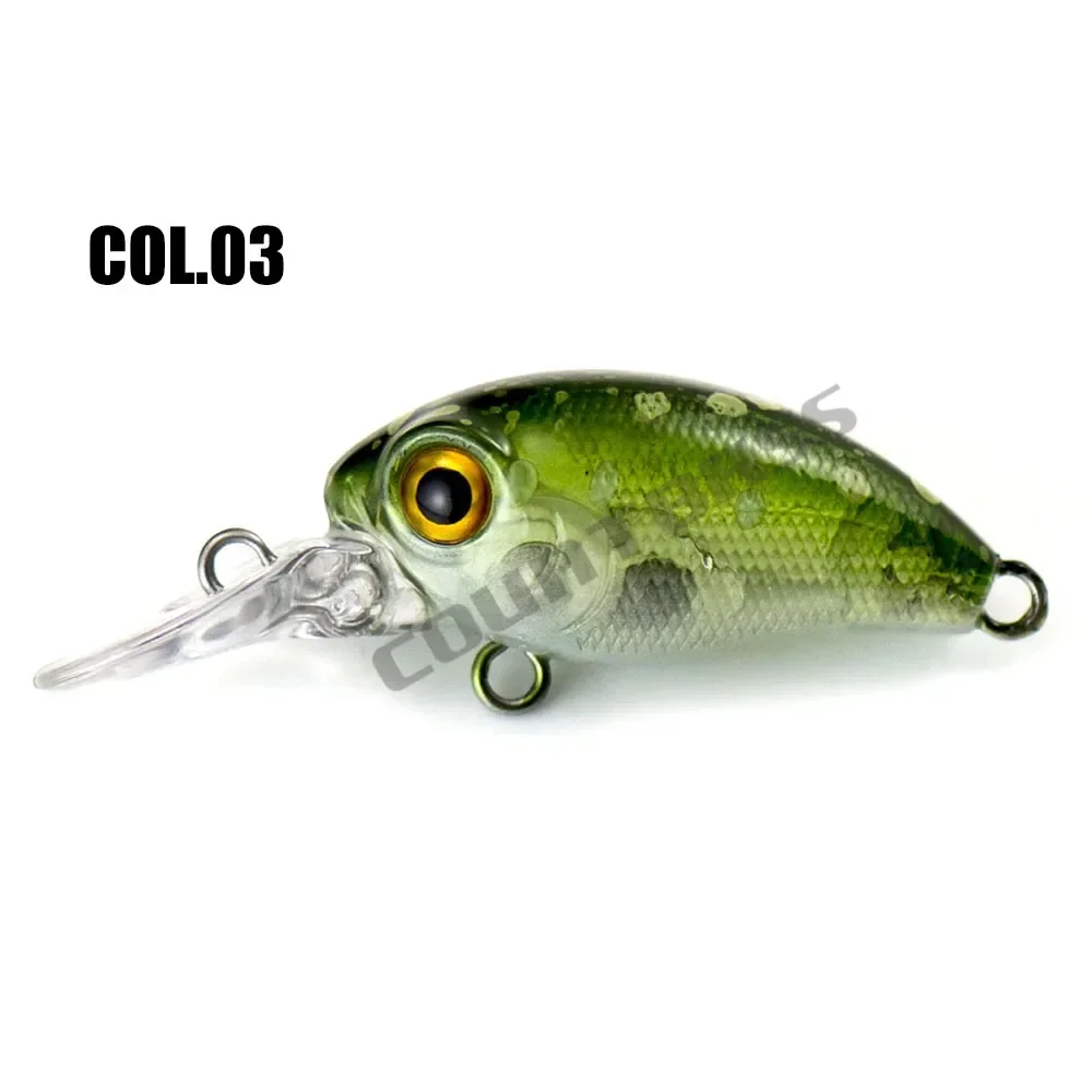 Countbass-señuelos de pesca de plástico duro, cebo de manivela, Wobbler, agua dulce, salmón, tipo de pez, 32mm, 3,2g