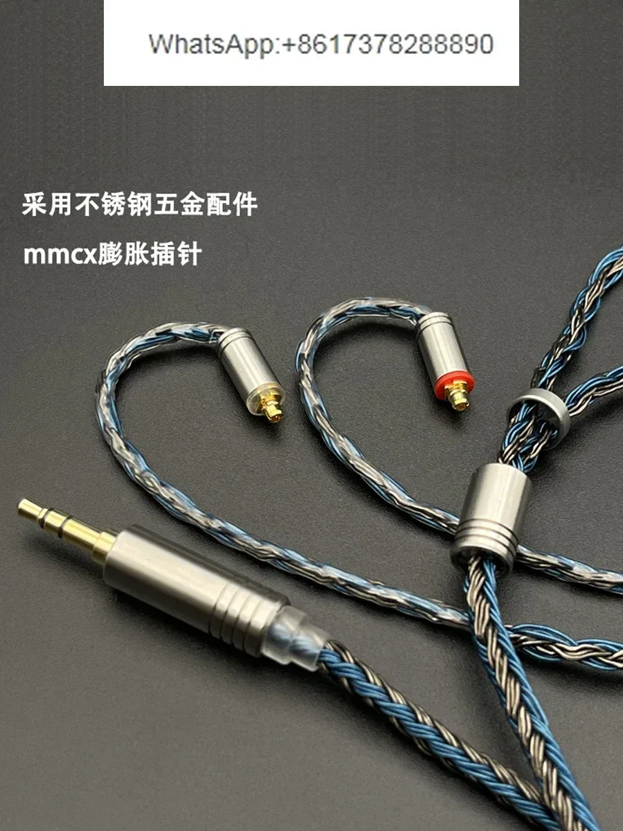 24 strands earphone upgrade cable monocrystalline copper silver plated mmcx se215 535 n3ap ie900 universal 4.4 balance