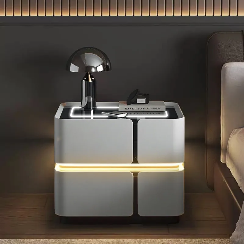 

Aesthetic Charging Nightstand Ornaments Girls Nordic Bedside Nightstand Organizer Usblight Mesita De Noche Dormitorio Furnitures