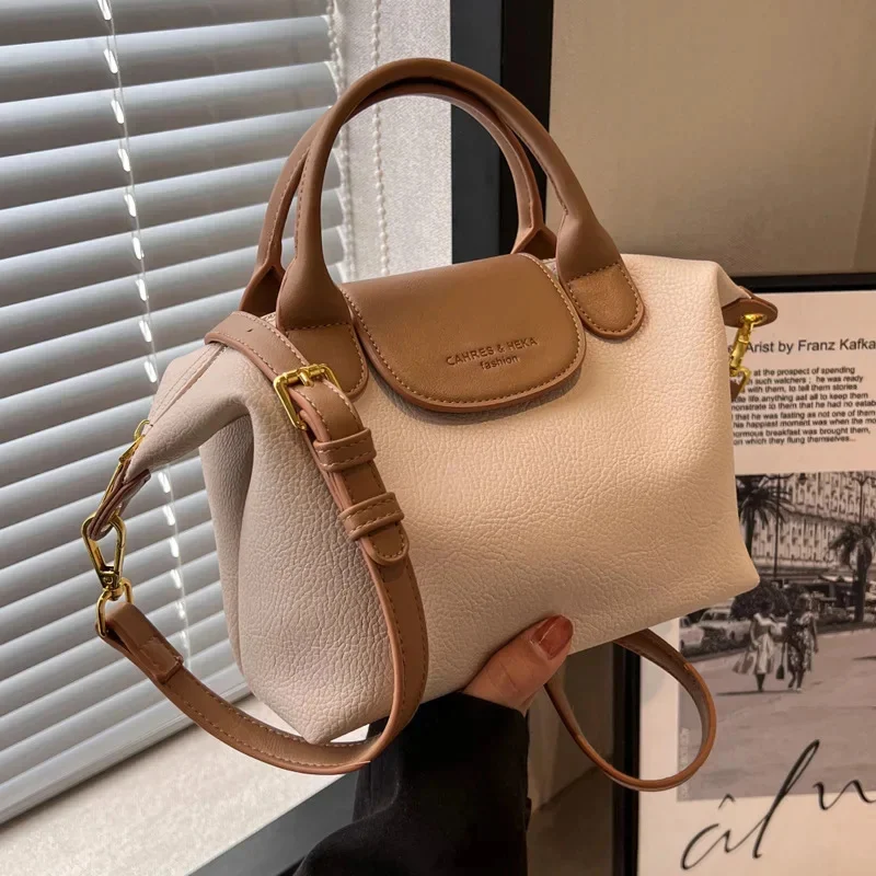 

2024 New French Luxury Designer Women's Handbag Fashion High Quality PU Leather Classic Popular Crossbody Bucket Bag