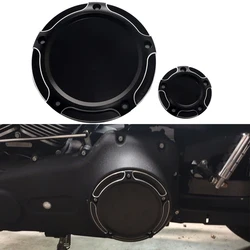 Motorcycle Black Edge Cut Derby Timing Timer Cover For Harley Dyna Softail FLSTF