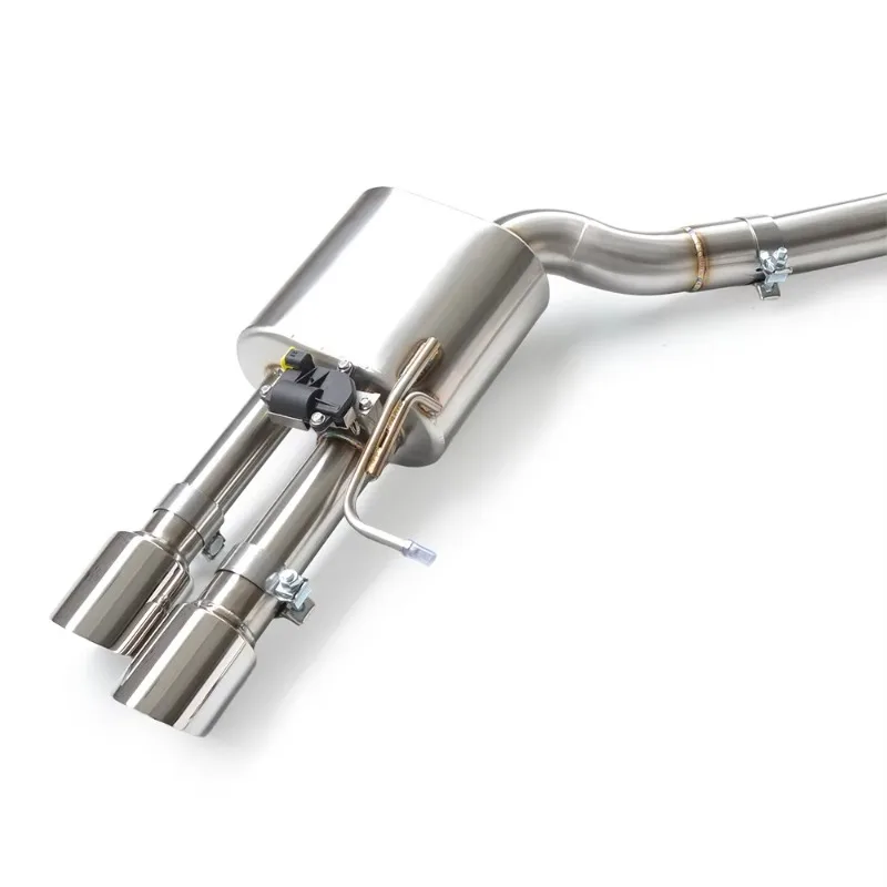 Stainless Steel Cat-Back Exhaust System Compatible with Electronic Valve for Modified  A6/A6L C7  2.5L/2.8L/3.0T Resonators
