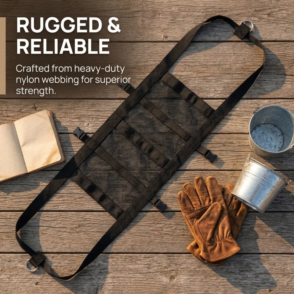 

Nylon Webbing Calf Sling Adjustable Straps Grid Design Animal Weighing Sling Portable Hanging Weight Scale Sling Livestock