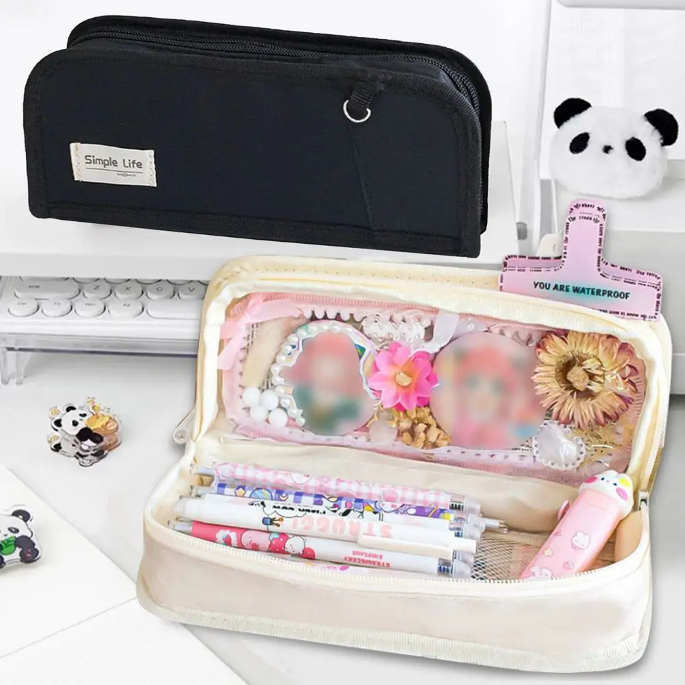 Portable Oxford Pen Bag Large Capacity Multi-function Stationery Storage Bag Pencil Case Student