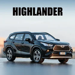 1:32 Highlander 2023 SUV Alloy Model Car Toy Diecasts Casting Pull Back Sound and Light Car Toys For Children Vehicle