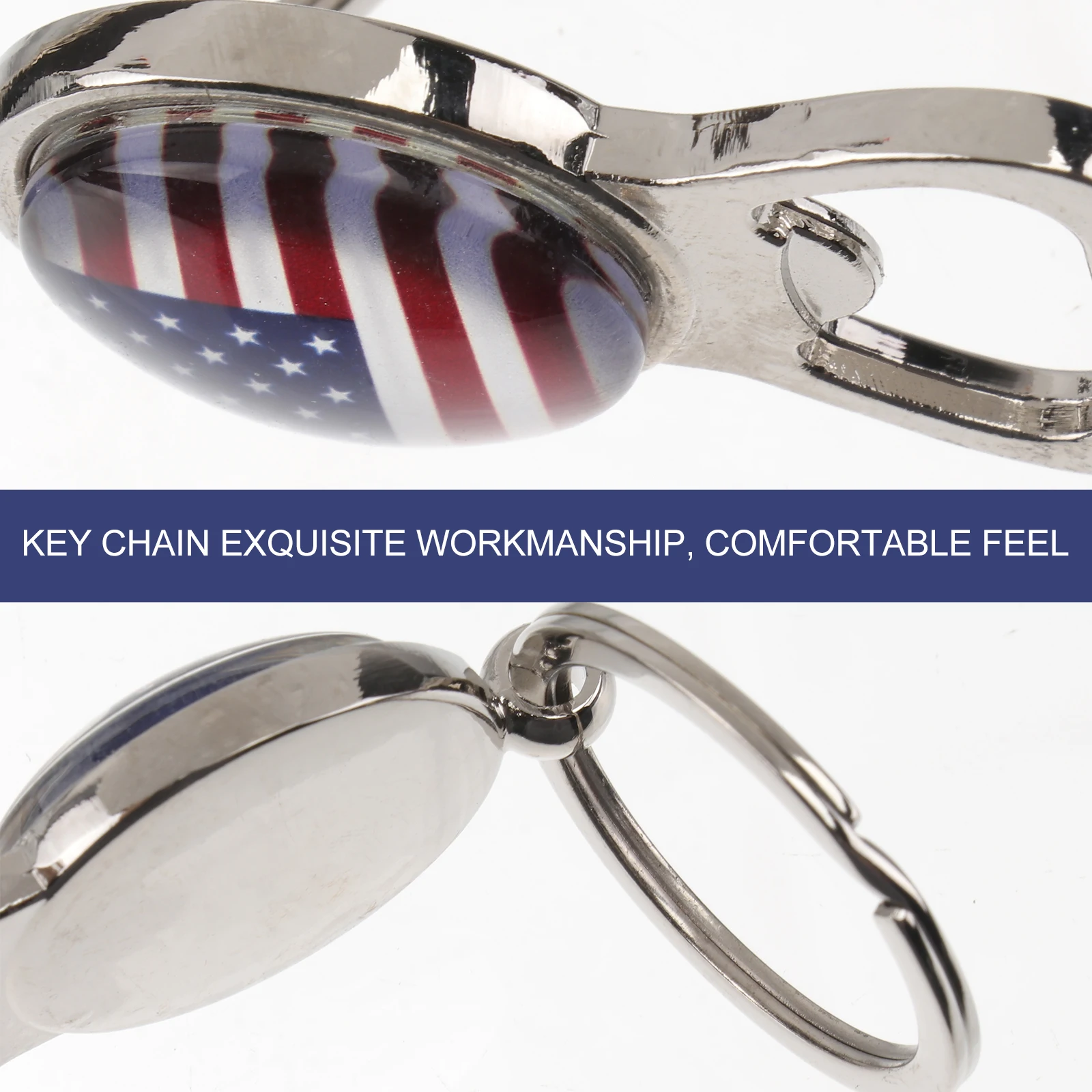 

Multifunction Bottle Opener Keychain American Flag Metal Perfect Gift Idea For Keys Bag Cell Phone Decor