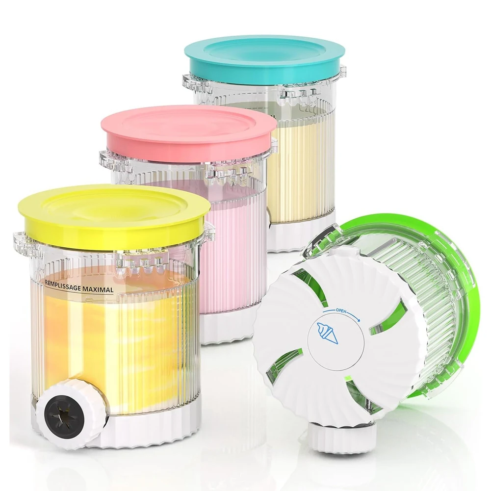 

A95I-4-Pack Сменные вихревые пинты и крышки для Ninja Creami для серий NC700, NC701, NC701C, контейнеры Creami