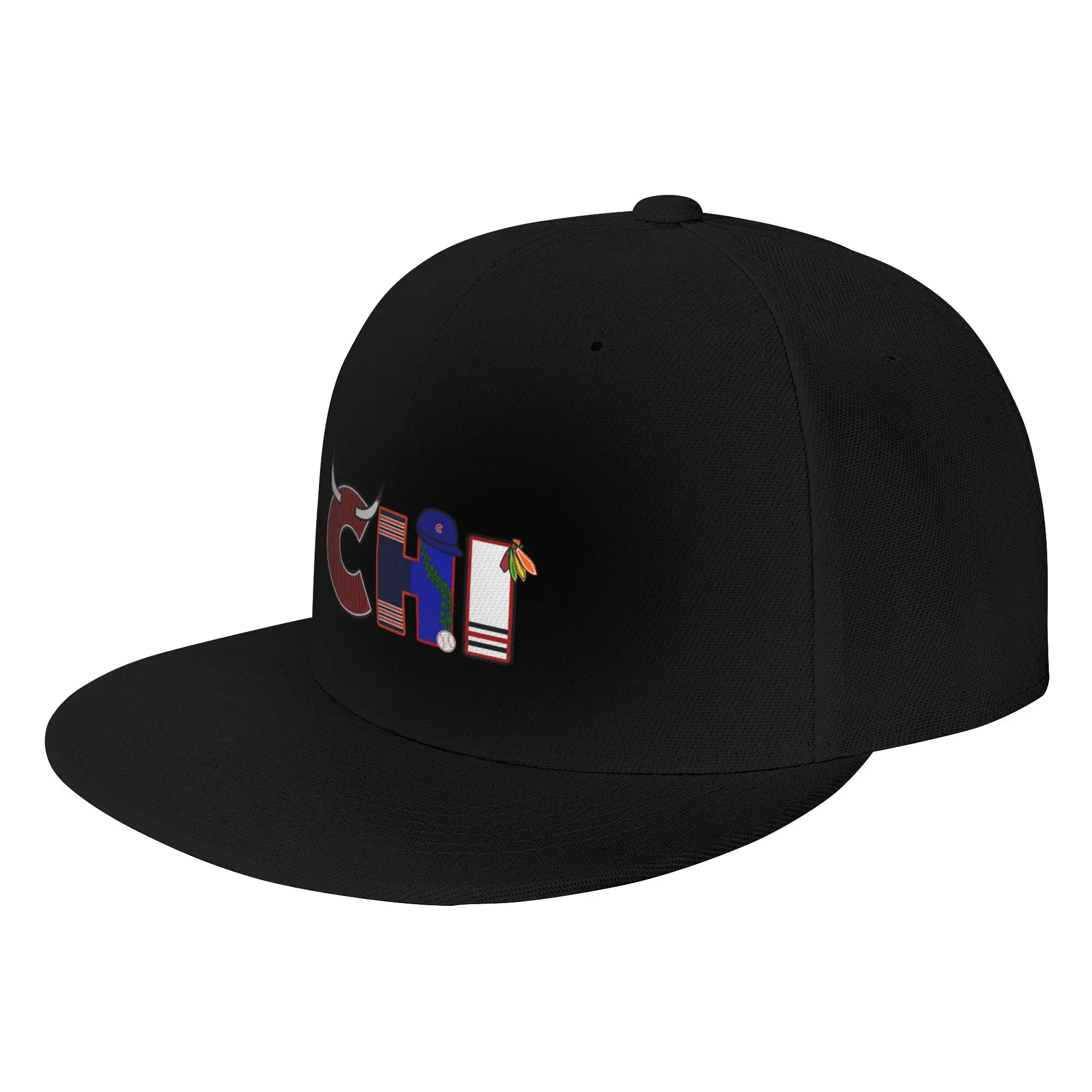 Fashion Chicago City North Flat Brim Sun Hat  Photo Shooting Trucker Cap