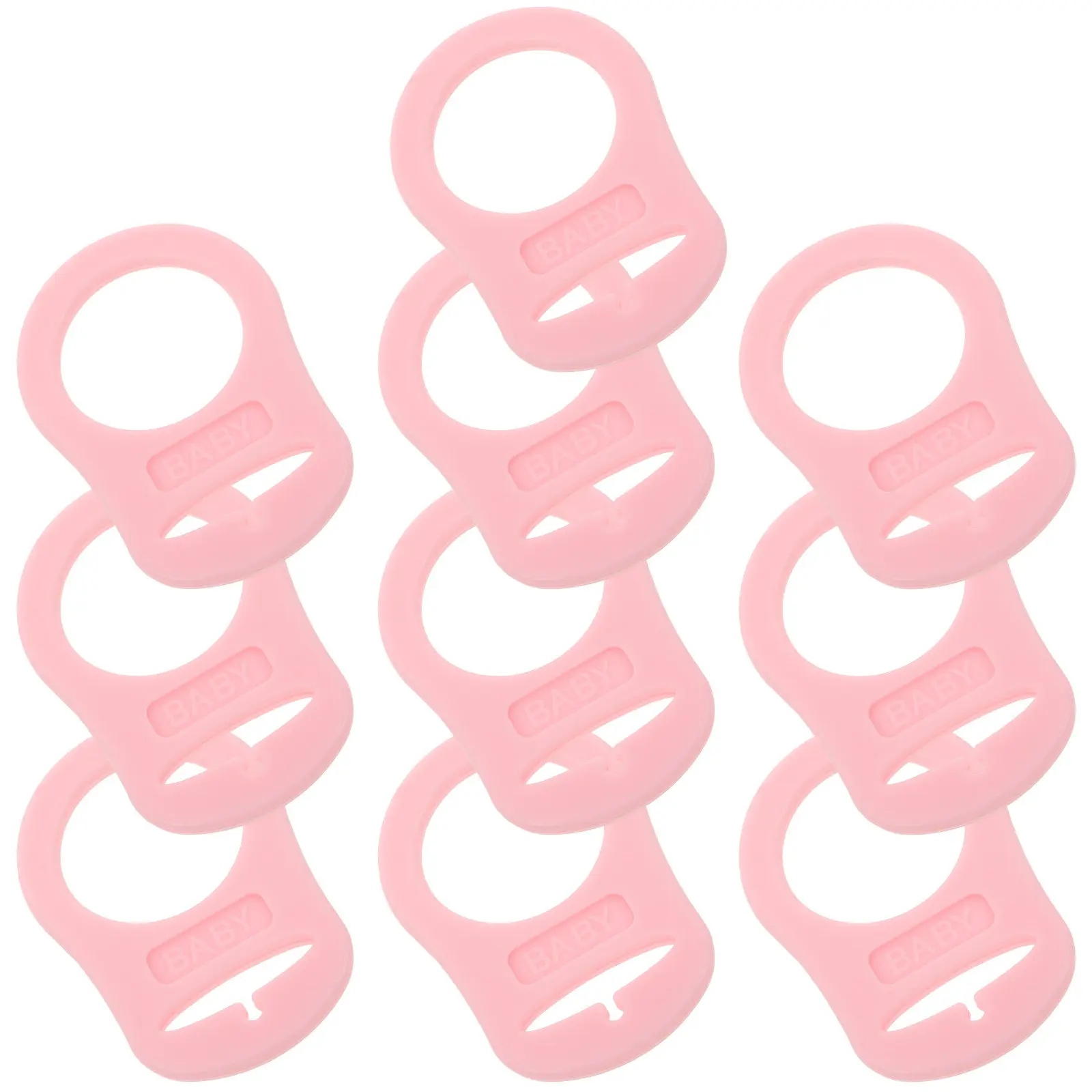 

10 шт. мягких силиконовых держателей-адаптеров для сосок-пустышек для младенцев и малышей, для облегчения прорезывания зубов, противоскользящие, для герметизации бутылочек