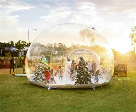 Tente Gonflable à Bulles en PVC Transparent de 3m, Accessoire de Camping pour Événement, Promotion, Salon Professionnel
