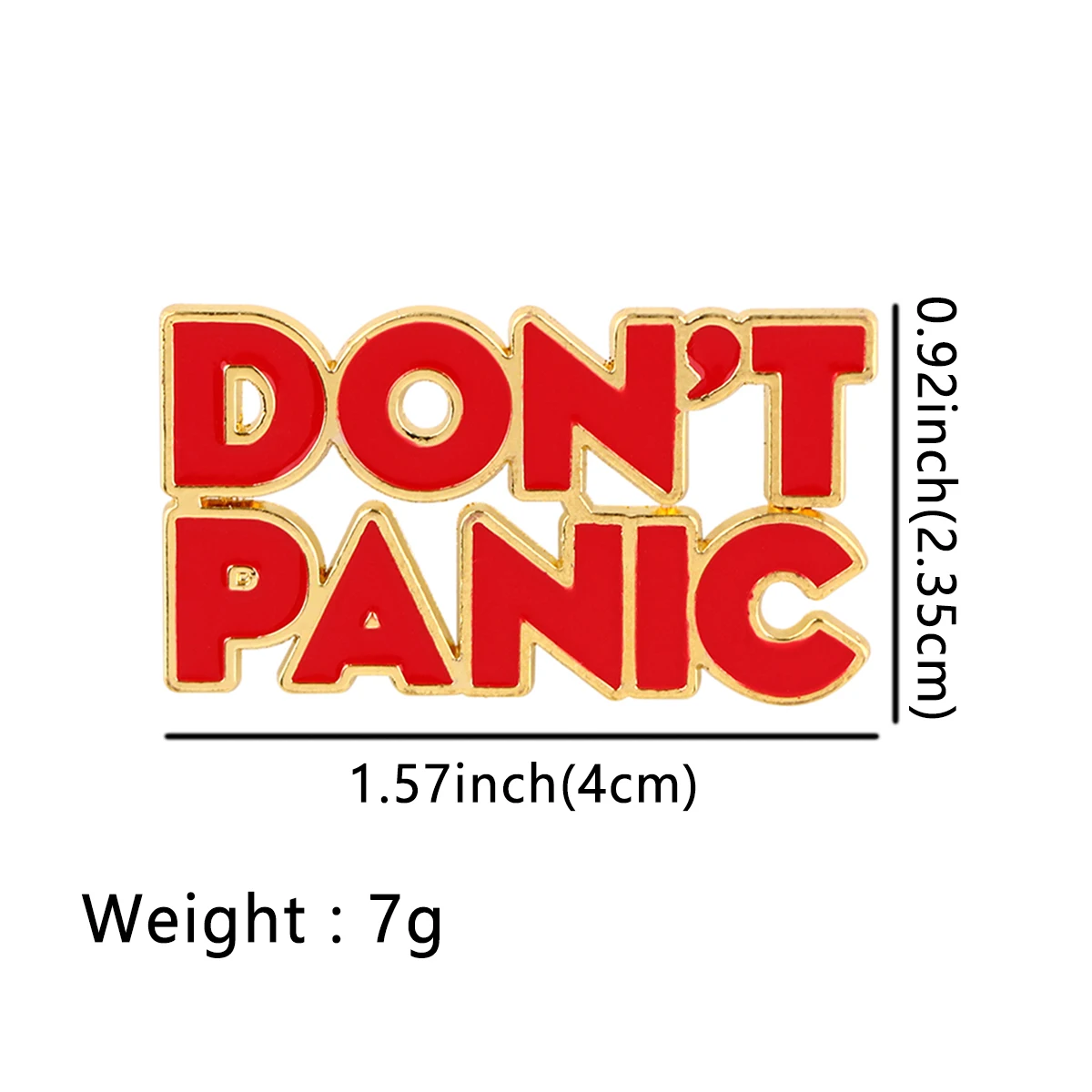 Don't Panic Enamel Pin Badges on Backpack Briefcase Badges With Lapel Pins for Backpacks Accessories for Jewelry