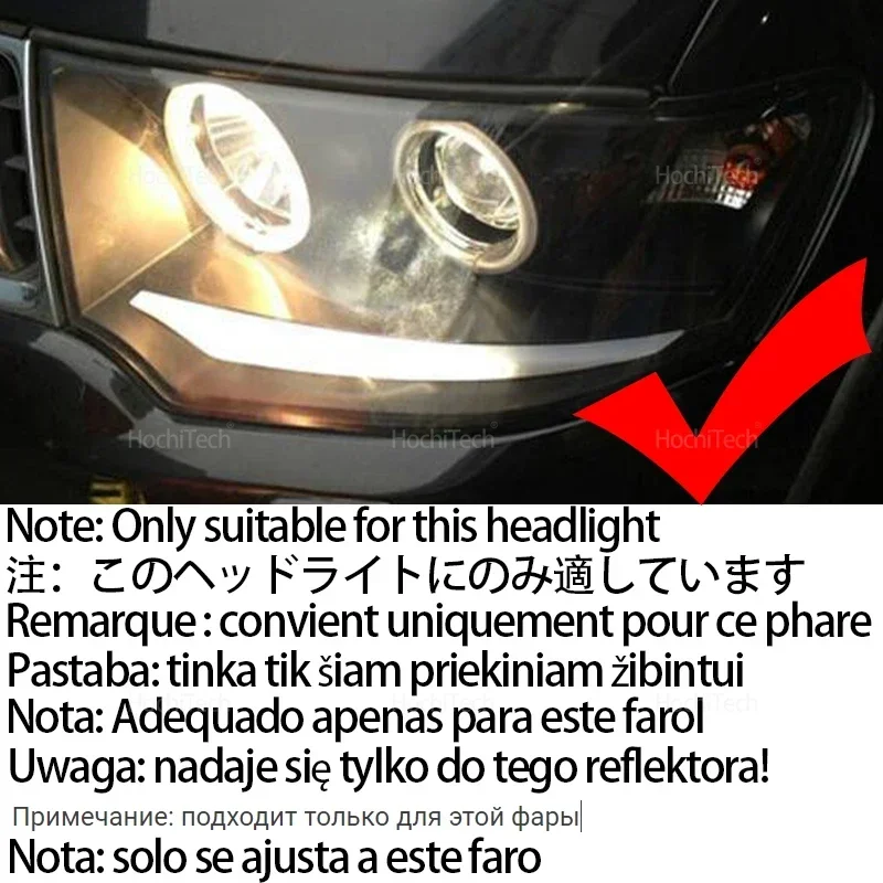 For Mitsubishi Challenger Pajero Sport 2008-2014 16-Color Cotton Light Rings Led Angel Eyes Car Headlight Daytime Running Lights