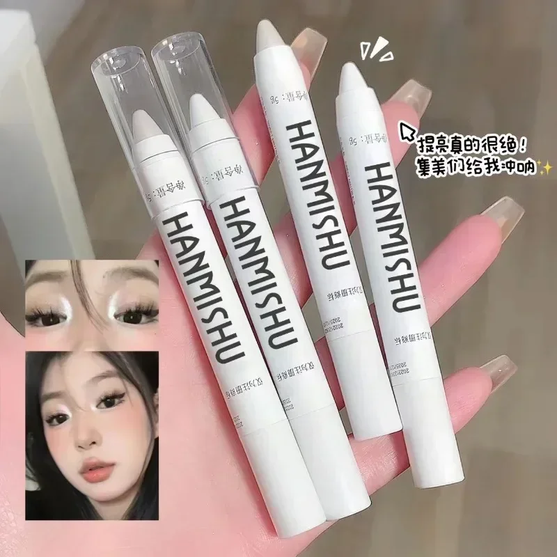 Crayon à barrage imperméable à l'eau, surligneur de maquillage pour les yeux, fard perle, blanc, argent