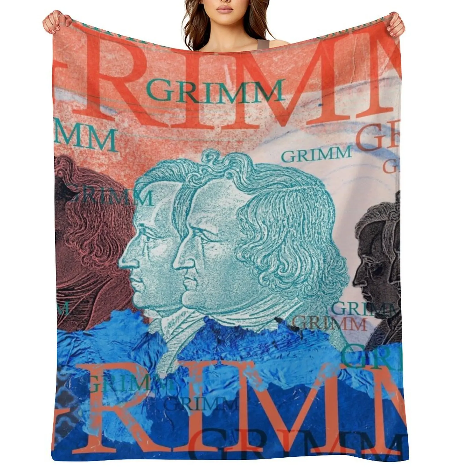 

Grimm Fairy Tale Portrait Throw Blanket Furry Plaid Fashion Sofas Soft Plaid Blankets