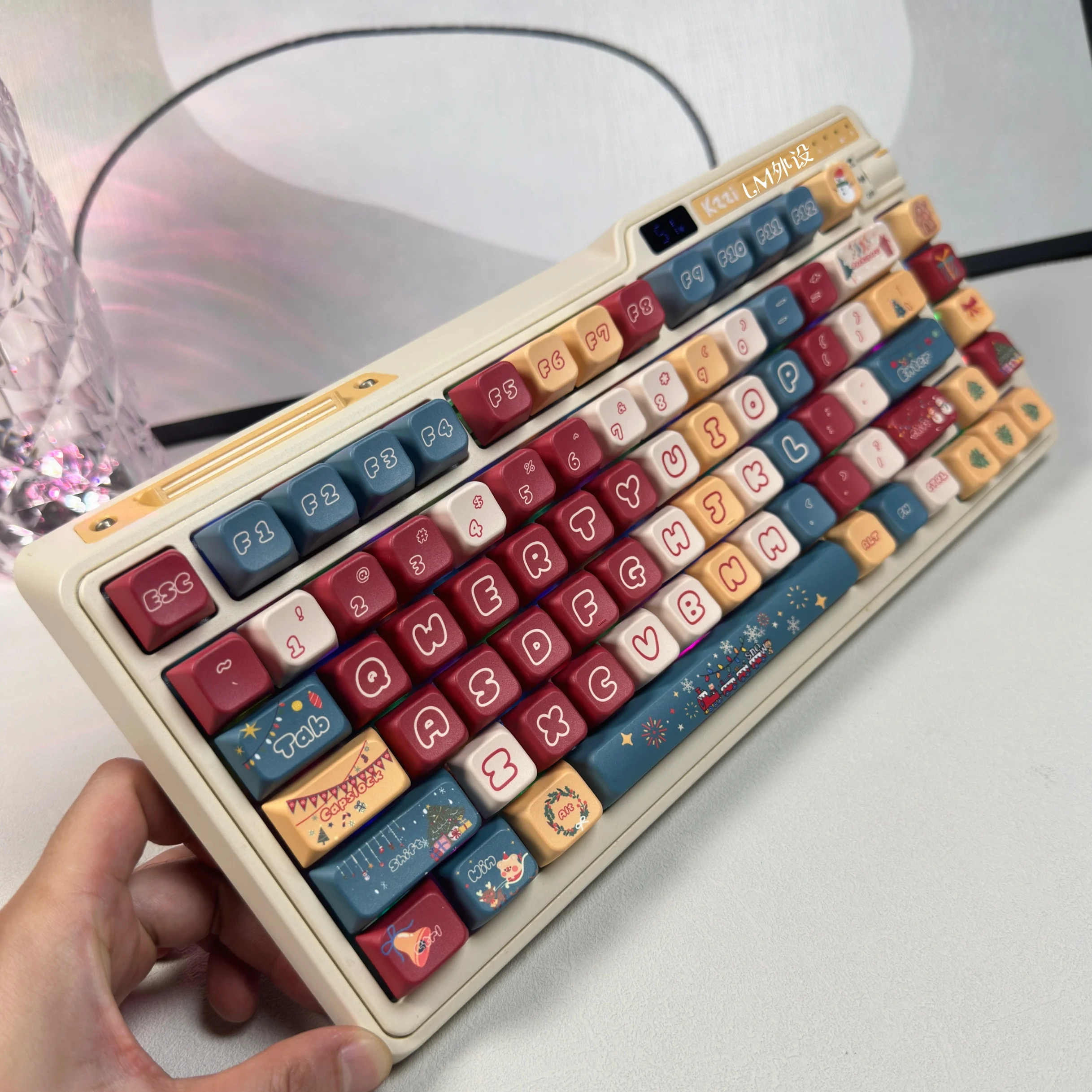 126 Tasten Weihnachten Tastenkappe MDA Profil PBT Tastenkappen für Cherry Mx Switch mechanische Tastatur Farbsublimation Tastenkappen Custom DIY