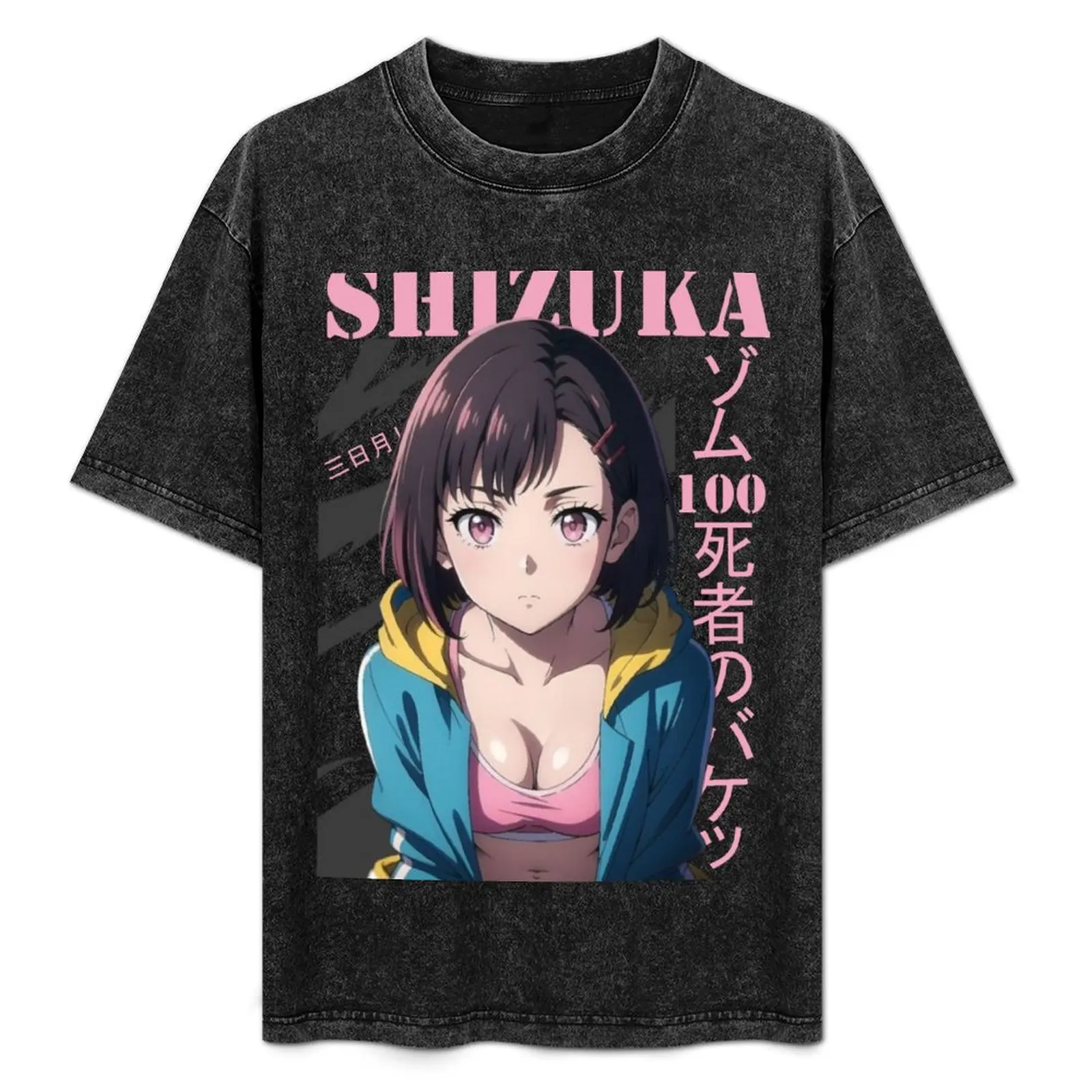 Shizuka - Zom 100 Camiseta con estampado elegante y manga corta