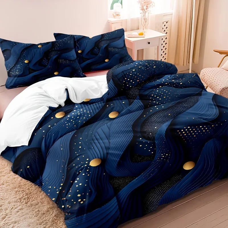 set-copripiumino-da-3-pezzi-include-1-copripiumino-e-2-federe-senza-inserto-ultra-morbido-e-confortevole-blu-navy-dorato-astratto
