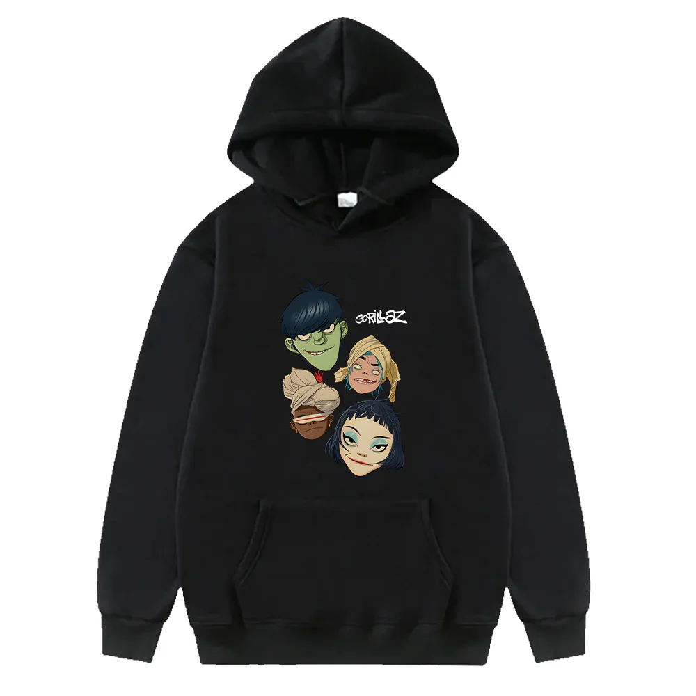 

Худи Mountain Heads с графическим принтом Gorillaz, модная винтажная одежда оверсайз для мужчин и женщин, уличный стиль, повседневная толстовка в стиле High Street