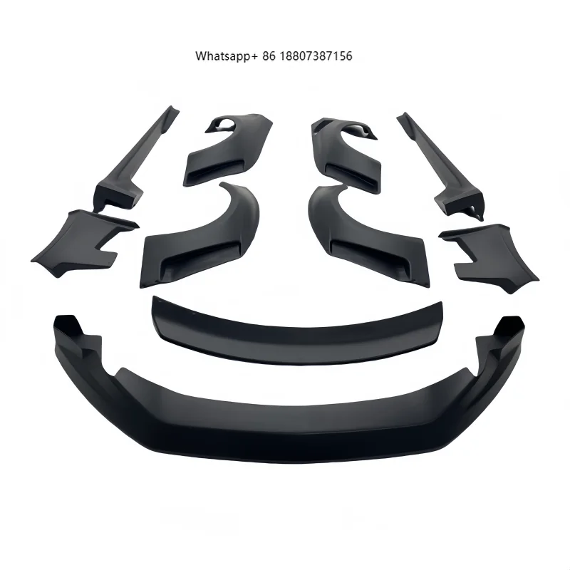 ForFord Mustang 18-23 Mustang Upgrade Disc Style Wide Body Mud Flaps Front Lip Rear Lip Side Skirts Tail Wide Body
