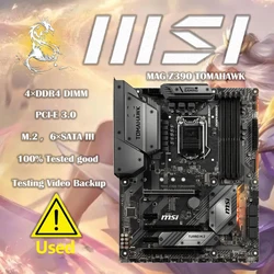 Used  MSI MAG Z390 TOMAHAWK LGA 1151With Intel Z390 HDMI SATA 6Gb/s USB 3.1 ATX Intel Motherboard