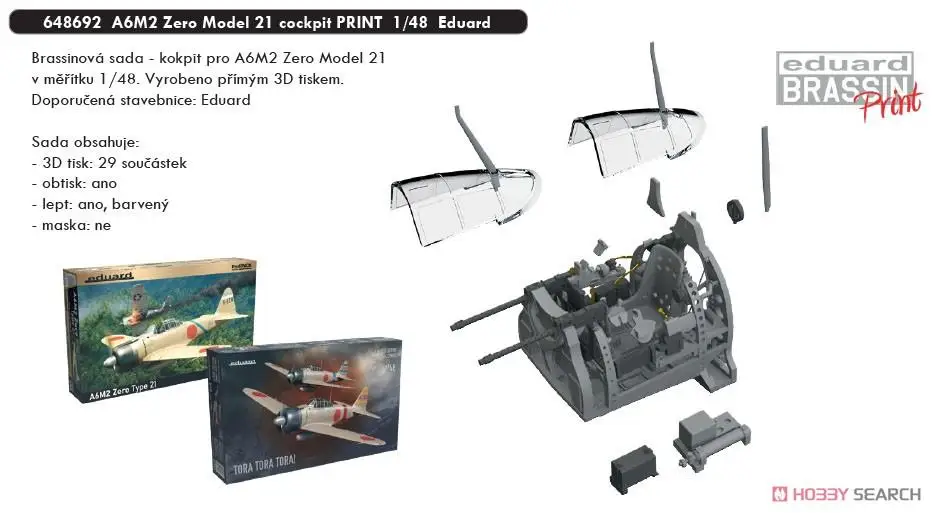 

Eduard 648692 1/48 A6M2 Zero Model 21 Cockpit For Eduard 11155/11158/82211/82212