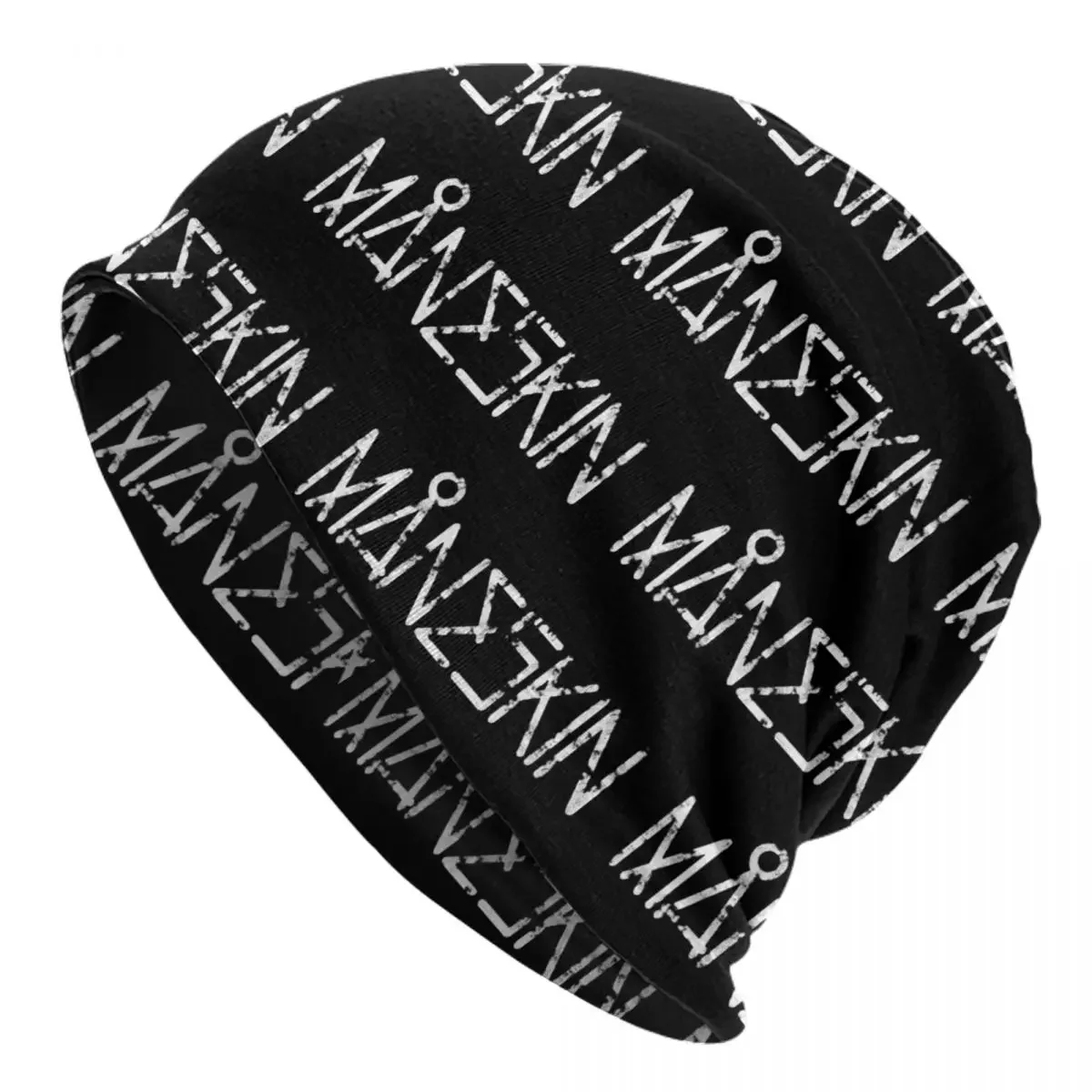 Women Men Retro Maneskin Logo Beanies Skullies Outfits Rock Band Bonnet Knit Hat Unique Winter Warm Caps Best Gifts Idea