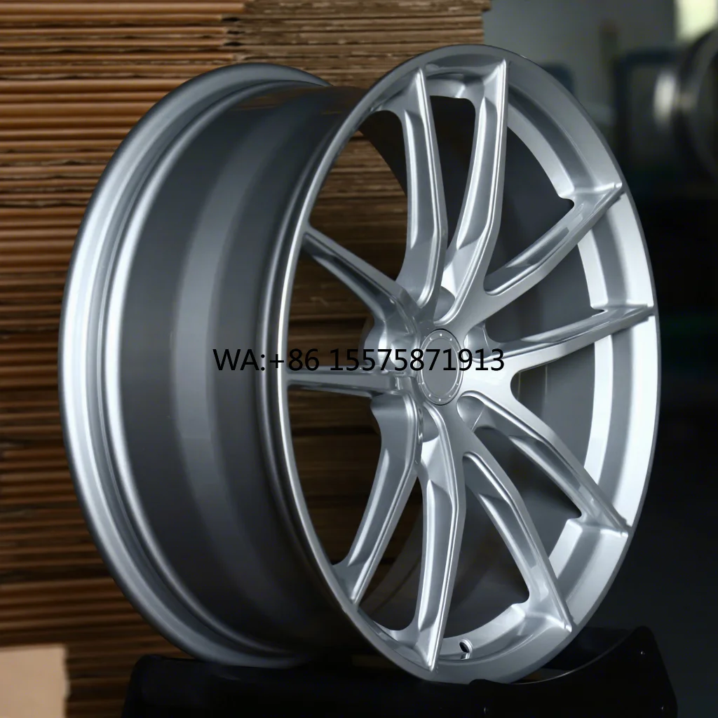 For Forged Alloy Aluminum 5V Spoke 18 19 20 21 22 Inch 5x112 Gloss Silver Wheel Rims for VW Golf MK8 VW Arteon Audi C8 RS6 Merce