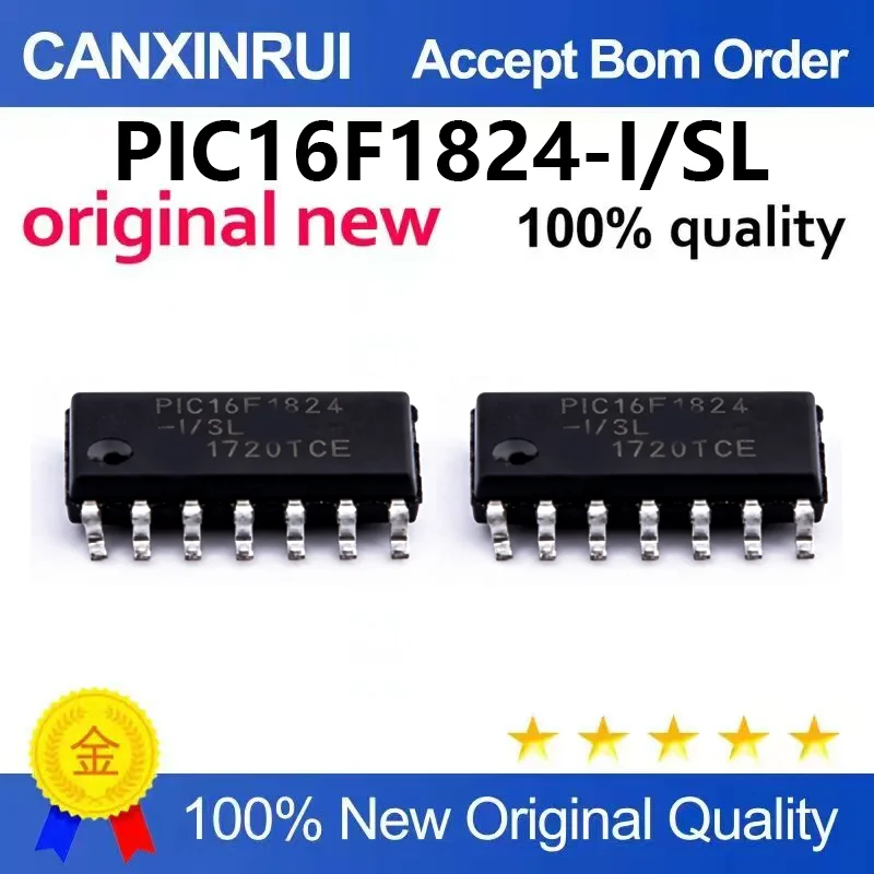 (5pcs-100pcs)Brand new original PIC16F1824-I/SL PIC16F1824 8-bit microcontroller chip 32MHz