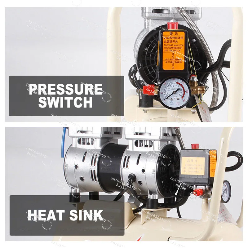 550W Powerful Air Compressor Mute Multifunctional Non-Oil Pump for Inflation And In-Shop Use