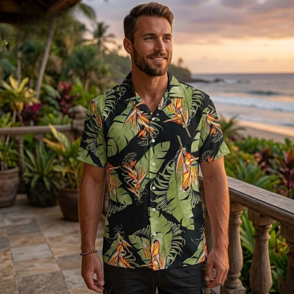 The Boys Billy Butcher Graphic Hawaiian Shirt for TV Series Merch A relaxed and comfortable beach-style Cuban collar shirt