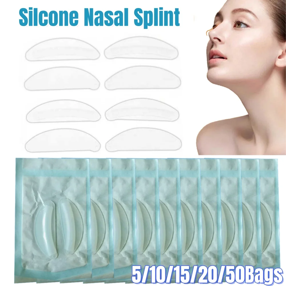 

10-100PCS Health Medical Septoplasty Silicone Nasal Splint Hospital Consumables Internal Nasal Airway Splint with Sterilization