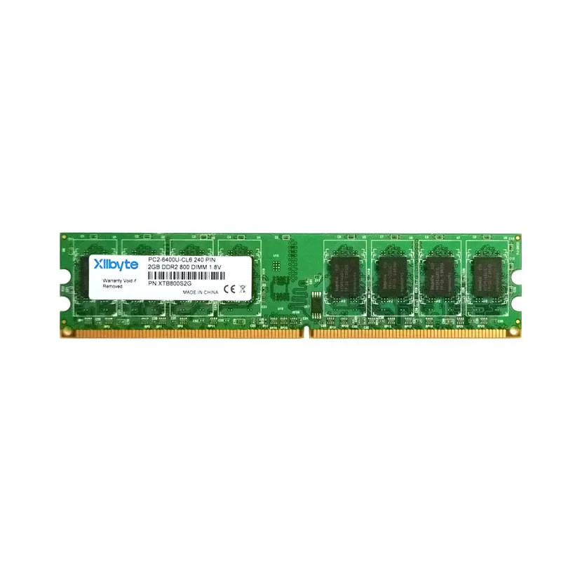 Used Xllbyte DIMM DDR2 800Mhz/667Mhz 2GB PC2-6400/PC2-5300 memory for Desktop RAM,good quality and High Compatible!