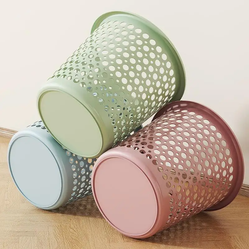 

Утолщенная пластиковая мусорная корзина с отверстиями для кухни и ванной, большой емкости, для домашнего использования, для спальни и кухни