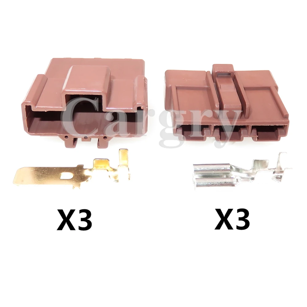 

1 Set 3P 6098-0210 Car Starter Large Power Wire Harness Socket Auto Large Current Unsealed Connector 6098-0208