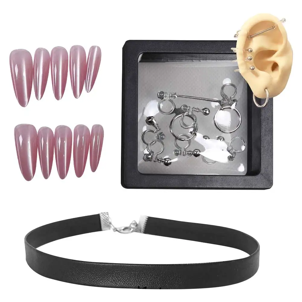 Kitagawa Marin Cosplay Accessories Set Anime Dress Up Darling Roleplay Earring Nail Necklace Costume Props Hallowmas Carnival