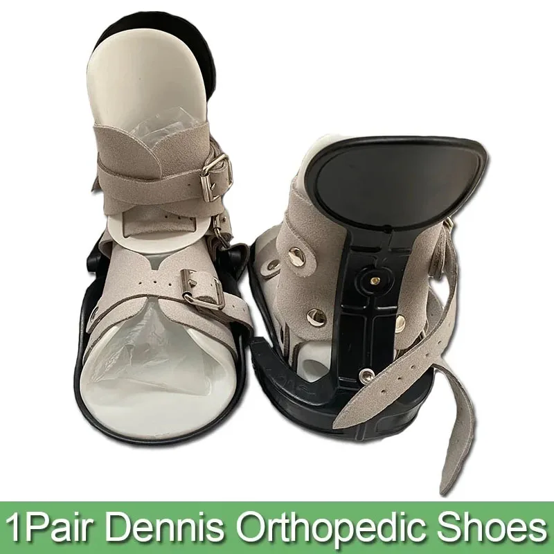 

1Pair Medical Orthopedic Leather Dennis Brown Splint Shoes for Corrective Deformed Foot for Children-No Shoe Rack