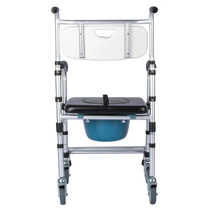 

The elderly toilet chair, foldable, mobile, toilet, bath with wheels
