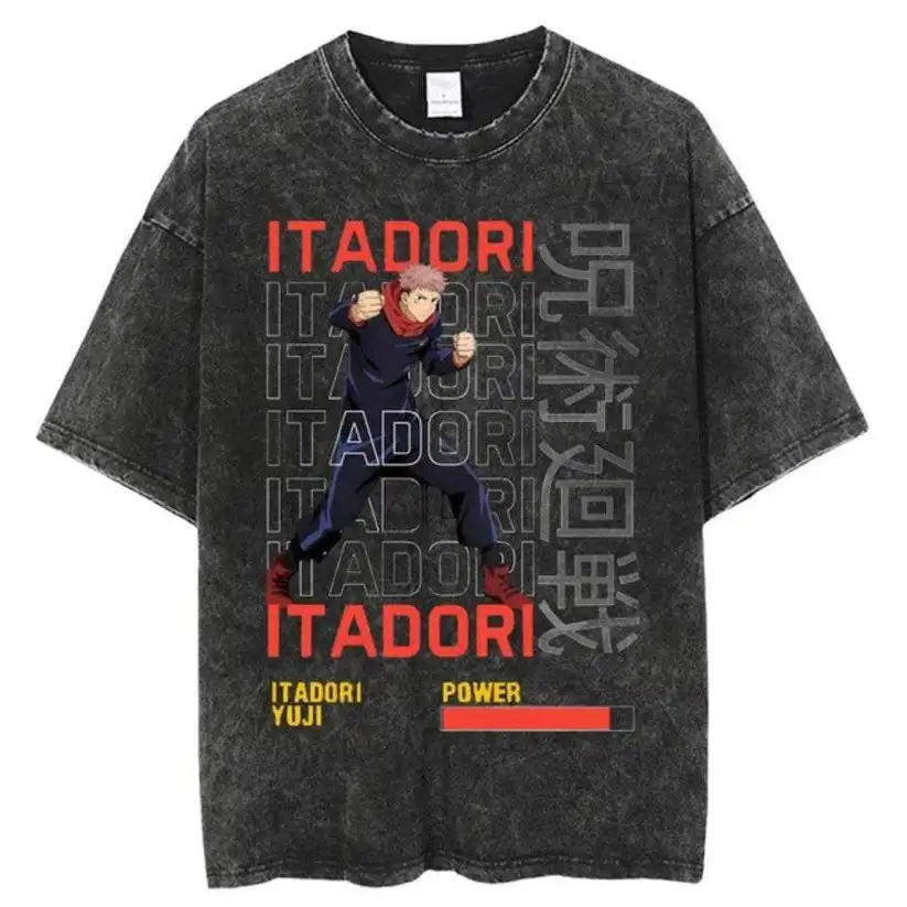 Jujutsu Kaisen Shirt Yuji Itadori Oversized Anime Shirt