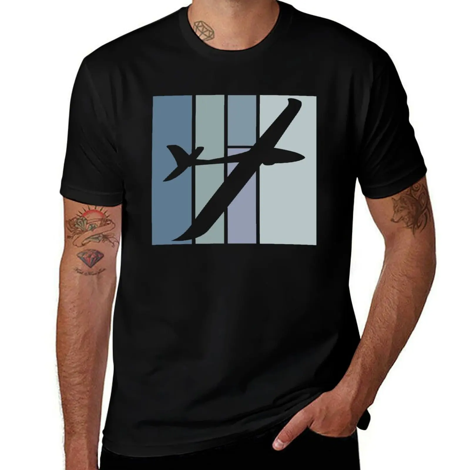 

Sailplane Vintage Gliding Glider Pilot Soaring T-Shirt man t shirt cotton high quality funny t shirts dark humor T-shirt