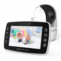 BabyStar 4.3Inch IPS Screen Wireless PTZ Intercom Baby Monitor Temperature Display Nanny Cam Long Distance Baby Sitter Camera