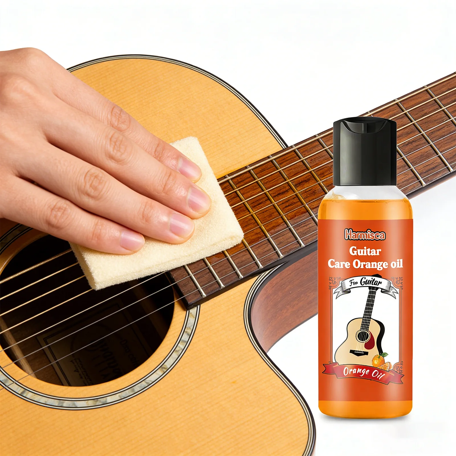 Kit de Cuidado para Instrumentos Musicales: Aceite Naranja para Pulir Guitarras, Limpiador de Diapasón, Acondicionador de Mástil, Pulimento para Piano y Violín, Protección para Madera