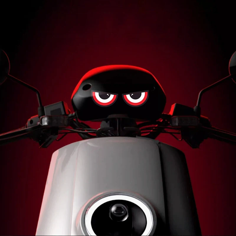 1PC Devils Eyes Car Sticker Motorcycle Helmet Reflective Decoration Maverick Yadi Personality Creative Motorcycle Sticker Decors image 6