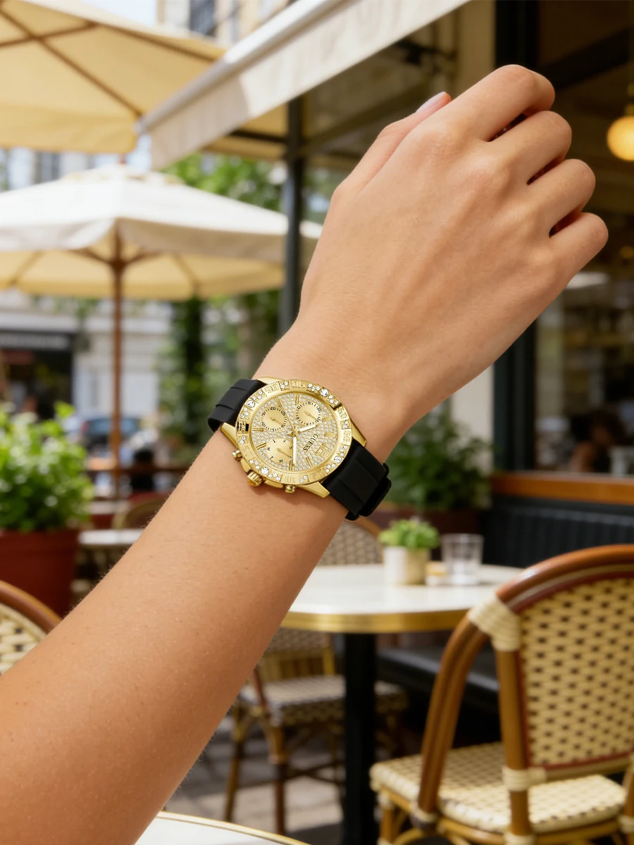 GUESS GW0772L5 Luxury Women's Quartz Watch Waterproof Stainless Steel Crystal Elegant Ladies Wristwatches Fashion Relojes Mujer