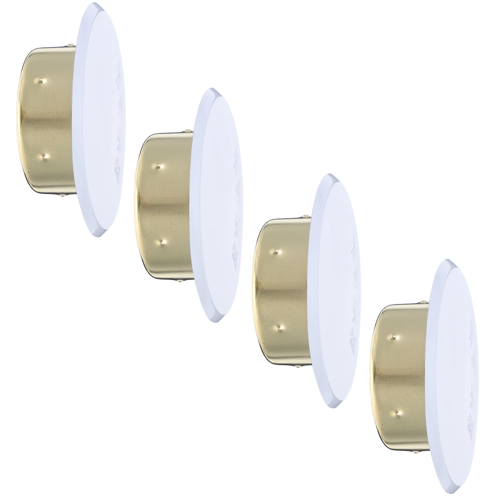 

4pcs Concealed Fire Sprinkler Covers Plate Flat Round Sprinkler Cover For Ceiling Sturdy Heat Resistant Easy Install Compatible