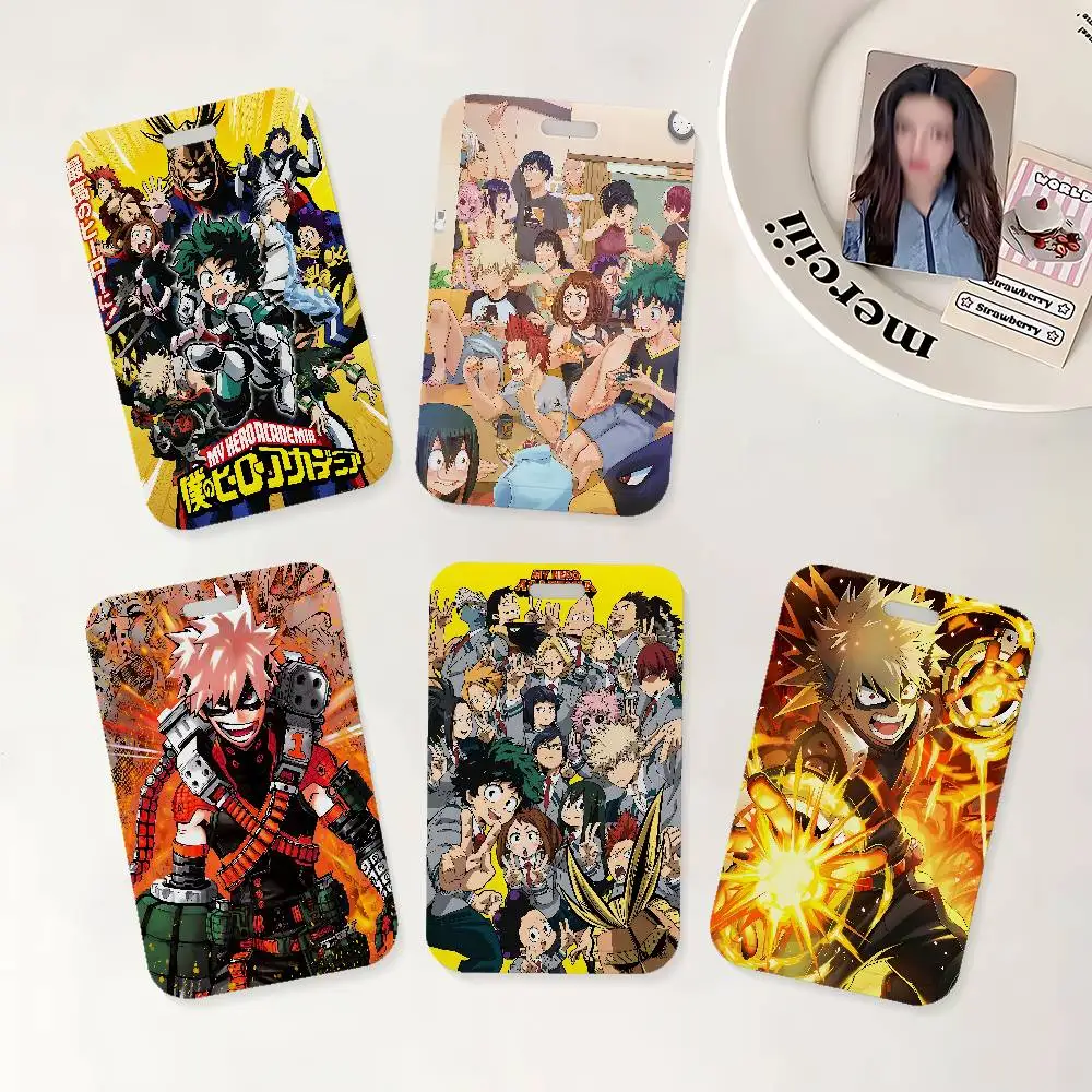 

Janpnese Anime My Hero Academia ID Badge Holder With Lanyard Neck Strap For Office School Name Card Credentials Case