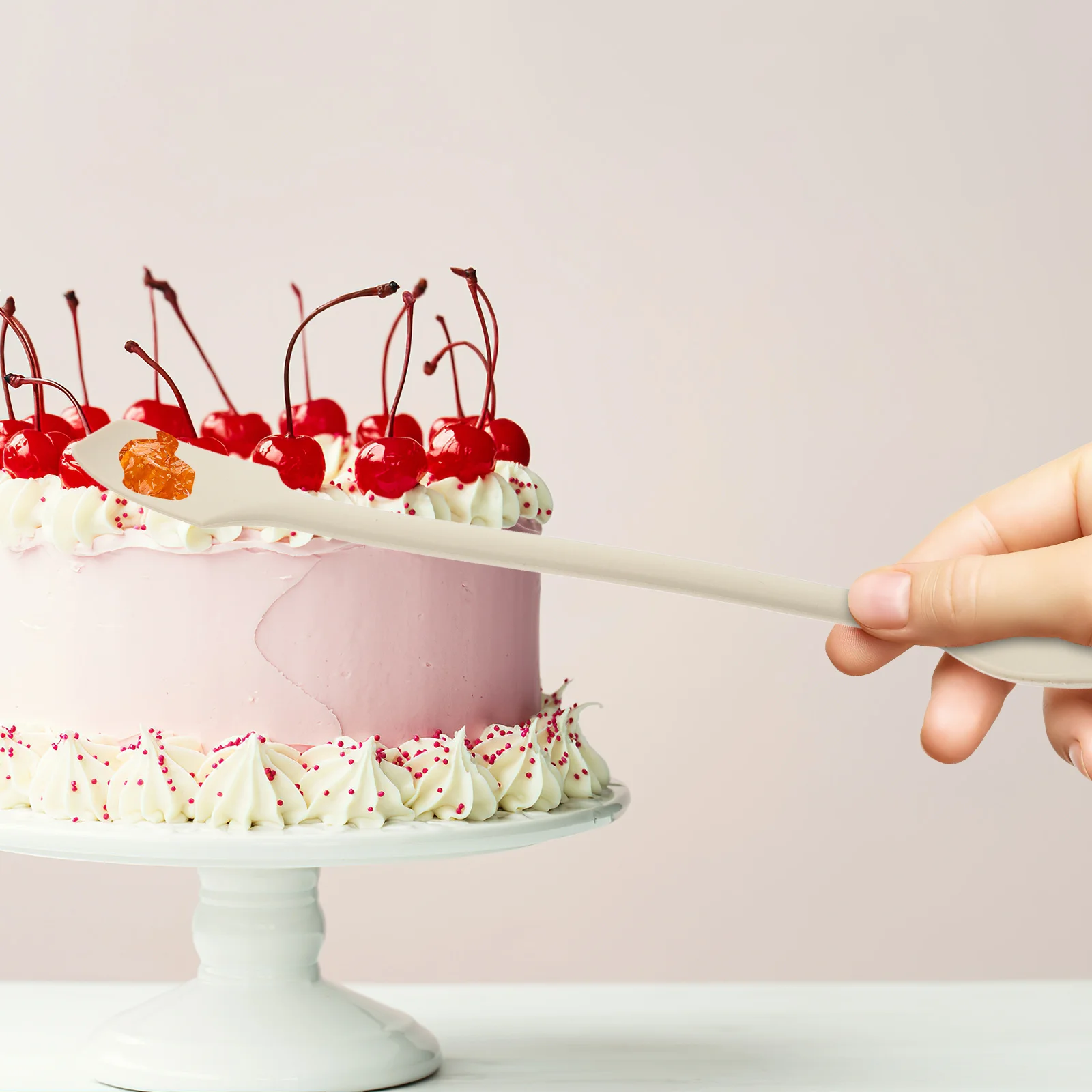 

1pc Silicone Spatulas Heat Resistant Non Stick Kitchen Baking Tools For Cake Cream Butter Jar Scraping Long Handle Scraper Set