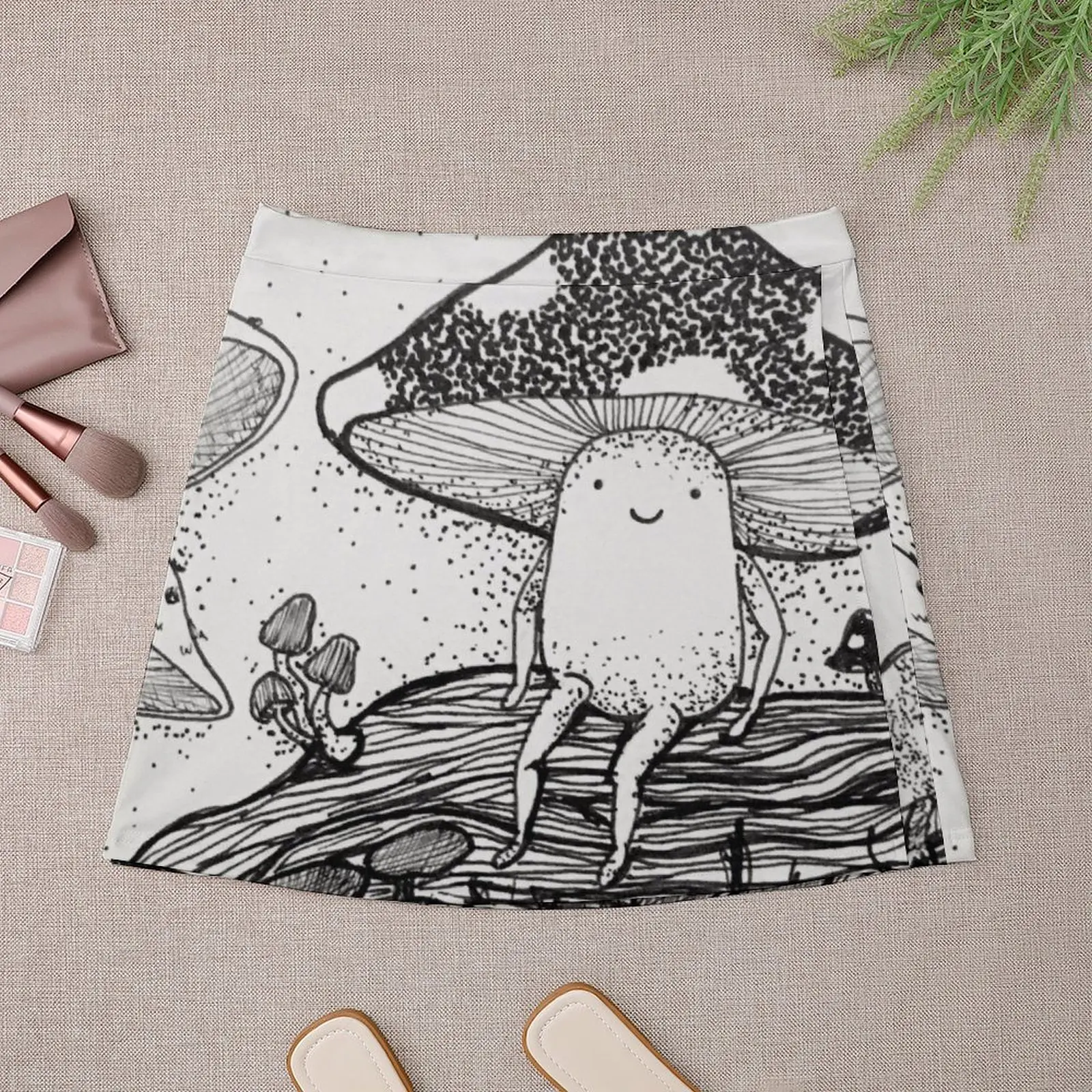 Rok Mini Jamur Kecil Rok Wanita Cosplay Rok Wanita