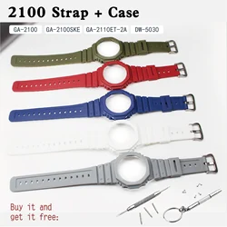 Suitable for GA-2100 resin strap case replacement Classic solid color series for men and women with universal dopamine