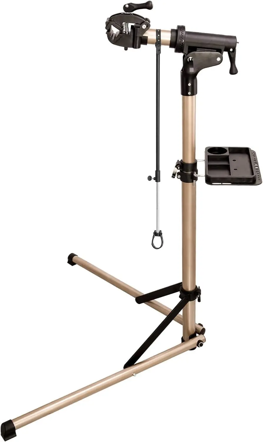 

Foldable Bike Repair Stand, Height Adjustable Aluminum Alloy Workstand for Road & Mountain Bikes, 60lbs Capacity